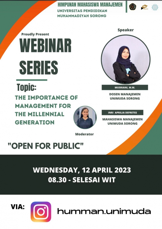 Webinar Seriel : The Importance Of Management For The Millennial Generation